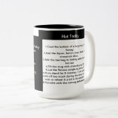 Schwarz-Weiß-Rezept Kaffeepause Tasse (VorderseiteRechts)