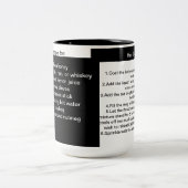 Schwarz-Weiß-Rezept Kaffeepause Tasse (Mittel)