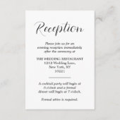 Schwarz-Weiß-Rezeption für vertikale Hochzeiten Begleitkarte (Vorderseite)