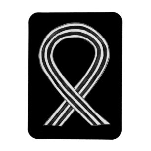 Schwarz-Weiß-Ribbon-Rassismusmagnete Magnet