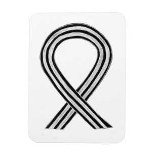 Schwarz-Weiß-Ribbon-Rassismusmagnete Magnet