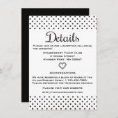 Schwarz-Weiß-Richtung Details Polka-Punkte Begleitkarte (Vorne/Hinten)