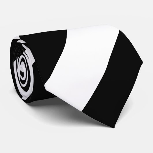 Schwarz-Weiß-Riesen-Diagonal Streifen Neck Tie Krawatte (Gerollt)