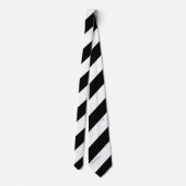 Schwarz-Weiß-Riesen-Diagonal Streifen Neck Tie Krawatte (Rückseite)
