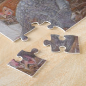 Schwarz-Weiß-Rinder-Cola-Hund mit Hühnern Puzzle (Seite)