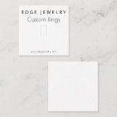 Schwarz-Weiß-Ring-Display-Verpackung Quadratische Visitenkarte (Vorne/Hinten)