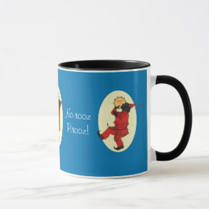 Schwarz-Weiß-Ringer-Tasse für Noroz: Haji Firuz Tasse