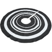 Schwarz-Weiß-Rings-Weihnachtsrock Polyester Weihnachtsbaumdecke (Schrägansicht)