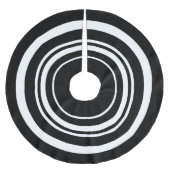 Schwarz-Weiß-Rings-Weihnachtsrock Polyester Weihnachtsbaumdecke (Vorderseite)