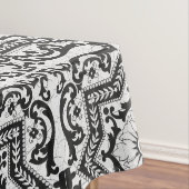 Schwarz-Weiß-Risse-Keramik Stil Azulejo Tischdecke (Beispiel)