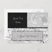 Schwarz-Weiß-Rollen-Foto Postkarte (Vorne/Hinten)