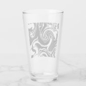 Schwarz-Weiß-Rollen Nassmalerei Glas (Rückseite)