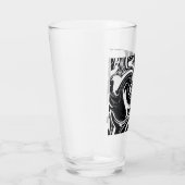 Schwarz-Weiß-Rollen Nassmalerei Glas (Rechts)