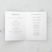 Schwarz-Weiß-Romantik-Hochzeit Programm (Innenseite)