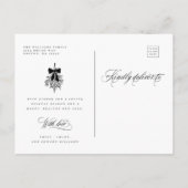 Schwarz & Weiß Romantisches Weihnachtsfest Foto Postkarte (Rückseite)