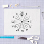 Schwarz-Weiß-Römische Uhr Seidenpapier (Handwerk)