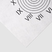 Schwarz-Weiß-Römische Uhr Seidenpapier (Ausschnitt)