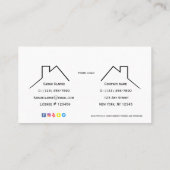 Schwarz-Weiß-Roof-Top-Visitenkarte Visitenkarte (Rückseite)