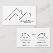 Schwarz-Weiß-Roof-Top-Visitenkarte Visitenkarte (Vorne/Hinten)