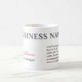 Schwarz-weiß rosa Elegant Modernes Einfaches Kaffeetasse (Mittel)