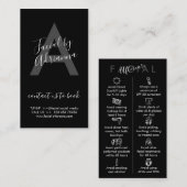 Schwarz-weiß rosa Gesichtscreme Visitenkarte (Vorne/Hinten)