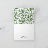 Schwarz-Weiß-Rose-Blumenhochzeit Dankeskarte (Innenseite)