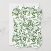 Schwarz-Weiß-Rose-Blumenhochzeit Einladung (Rückseite)