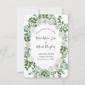 Schwarz-Weiß-Rose-Blumenhochzeit Einladung (Vorderseite)