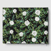 Schwarz-Weiß-Rose-Blumenhochzeit Gästebuch (Rückseite)