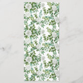 Schwarz-Weiß-Rose-Blumenhochzeit Menükarte (Rückseite)