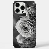 Schwarz-Weiß-Rose Case-Mate iPhone Hülle (Rückseite)