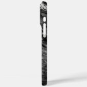 Schwarz-Weiß-Rose Case-Mate iPhone Hülle (Rückseite / Links)