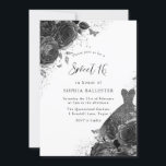 Schwarz & Weiß Rose & Dress Vintag Sweet 16 Einladung<br><div class="desc">Black & White Rose & Dress Vintag Elegant Sweet 16 Geburtstag Party Einladung Mehr elegante Blumenmotive in unserem Geschäft! Sehen Sie sich die passende Kollektion in unserem Shop an</div>