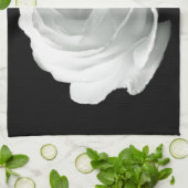 Schwarz-Weiß-Rose Handtuch (Gefaltet)