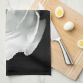 Schwarz-Weiß-Rose Handtuch (Viertel Falte)