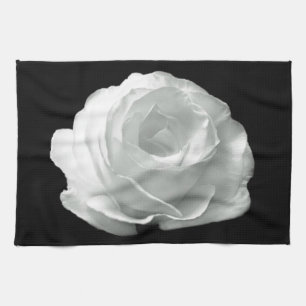 Schwarz-Weiß-Rose Handtuch