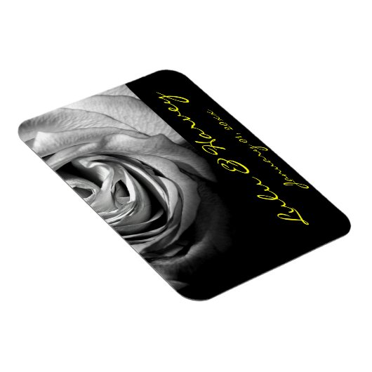 Schwarz-Weiß-Rose Magnet (Rechte Seite)