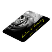 Schwarz-Weiß-Rose Magnet (Linke Seite)