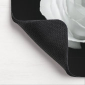 Schwarz-Weiß-Rose Mousepad (Ecke)