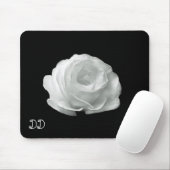 Schwarz-Weiß-Rose Mousepad (Mit Mouse)
