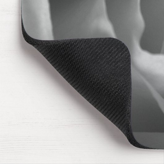 Schwarz-Weiß-Rose Mousepad (Ecke)