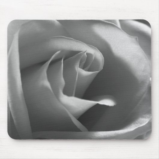 Schwarz-Weiß-Rose Mousepad (Vorne)