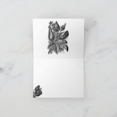 Schwarz-Weiß-Rosen Hochzeit Vielen Dank Karte (Innenseite)