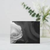 Schwarz-Weiß-Rosen Postkarte (Stehend Vorderseite)