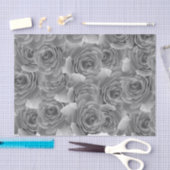 Schwarz-Weiß-Rosen Seidenpapier (Handwerk)
