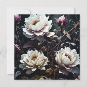 Schwarz-Weiß-Rosen Wasserfarben Kunst