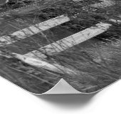 Schwarz & Weiß rostiger alter Bauernhof Hinter ein Poster (Ecke)