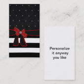 Schwarz, weiß, rot, Bogen-diamante de Visitenkarte (Vorne/Hinten)