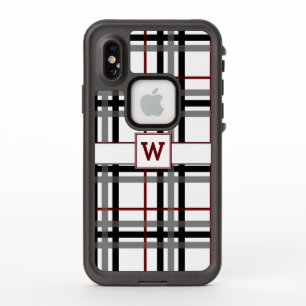 Schwarz-Weiß-Rot-Karo Lifeproof-Case