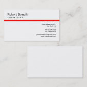 Schwarz-Weiß-Rot-Moderne Unternehmenskarte Visitenkarte (Vorne/Hinten)